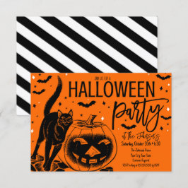 Inbjudan till vintage Halloween fest