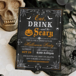 Inbjudan till vintage Halloween fest