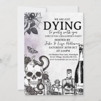 Inbjudan till vintage Halloween fest