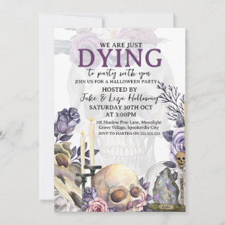 Inbjudan till vintage Halloween fest