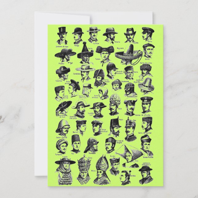 Inbjudan till vintage hattar (Framsida)