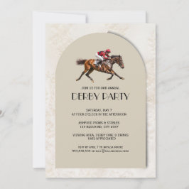 Inbjudan till vintage Horse Tävling Jockey Derby-p
