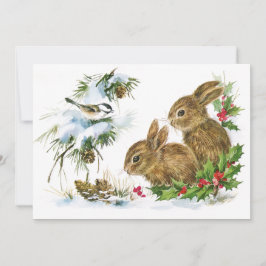 Inbjudan till Vintage-julbunnies