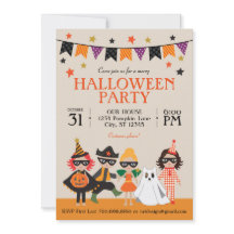 Inbjudan till vintage Kids Halloween fest