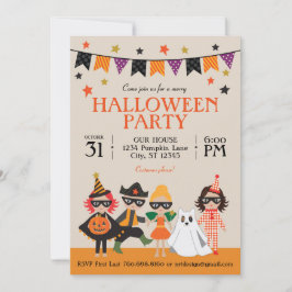 Inbjudan till vintage Kids Halloween fest