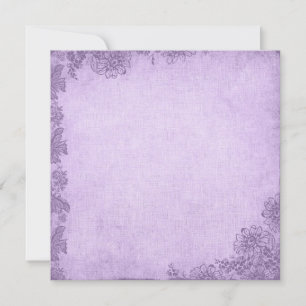 Inbjudan till vintage Lavender Blommigt Gräns