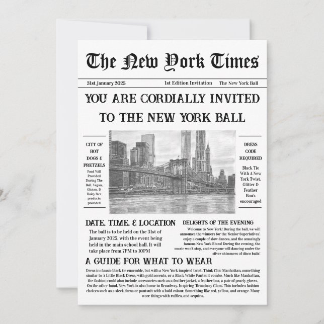 Inbjudan till vintage och Elegant (Framsida)