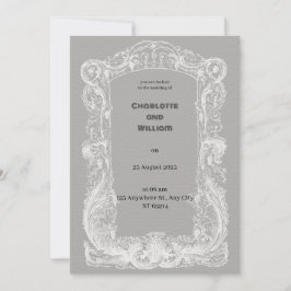 Inbjudan till vintage och Elegant bröllop