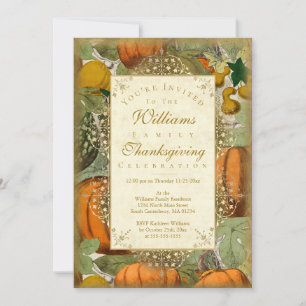 Inbjudan till vintage Pumpkins and Gourds