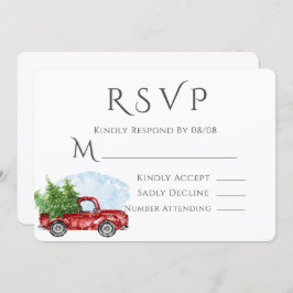 Inbjudan till vintage Red Lastbil Bröllop OSA