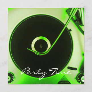 Inbjudan till vintage Retro Vinyl Record Player
