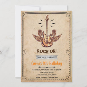 Inbjudan till vintage rockstjärna