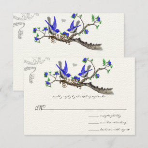 Inbjudan till vintage Royal Blue och Grått Wedding