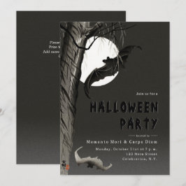 Inbjudan till Vintage Skull-Halloween fest