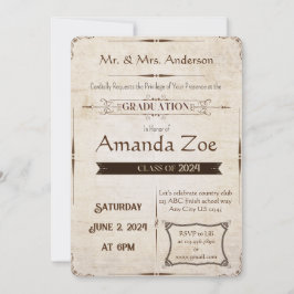 Inbjudan till vintage studenten /Meddelande