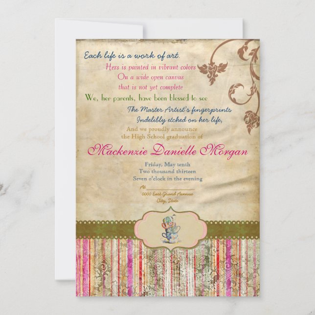 Inbjudan till Vintage Tea Studenten (Framsida)