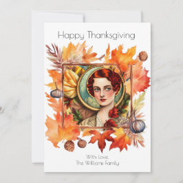 Inbjudan till vintage Thanksgiving Önskemål 