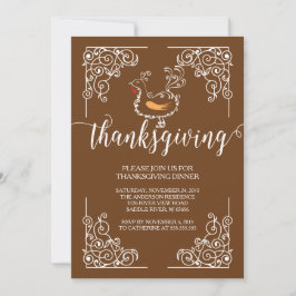 Inbjudan till Vintage-Thanksgiving till värdpart