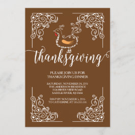 Inbjudan till Vintage-Thanksgiving till värdpart