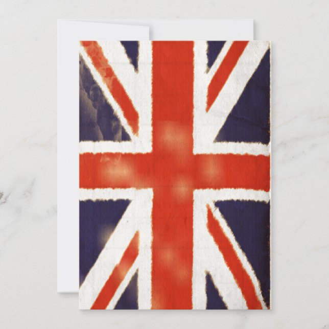 Inbjudan till Vintage Union Jack Anpassningsbar (L (Framsida)