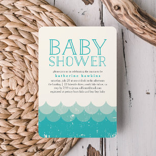 Inbjudan till vintage Vinkar Beach Baby Shower