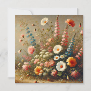 Inbjudan till vintage Wildblomma Garden Birthday