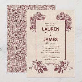 Inbjudan till vintagens Blommigt I Retro Botanical