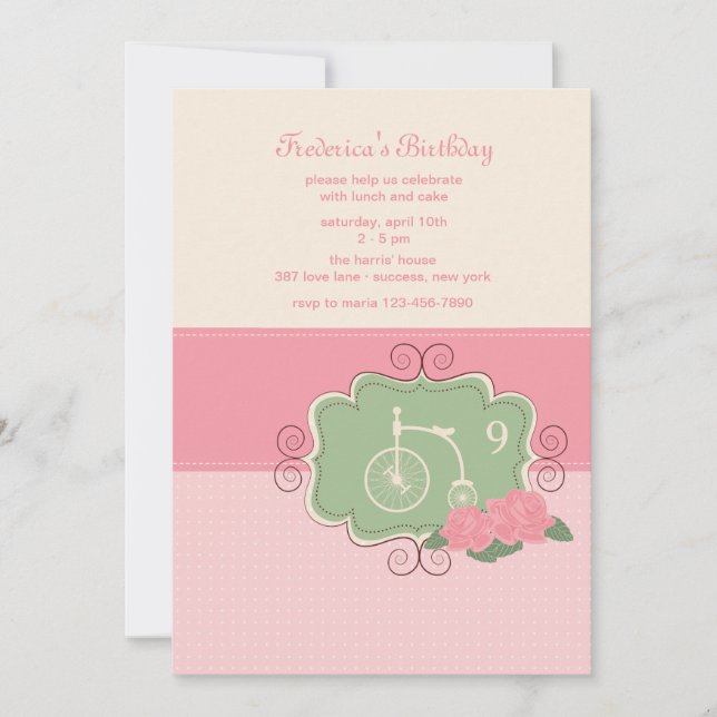 Inbjudan till vintagens cykel (Framsida)