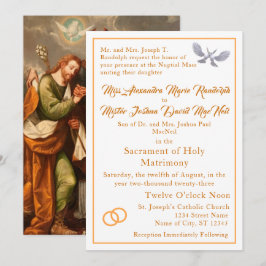 Inbjudan till vintagens katolska bröllop