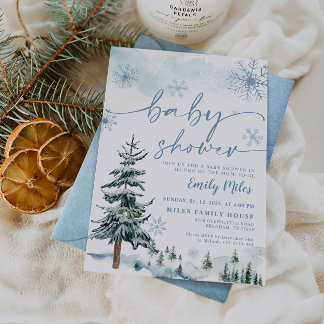 Inbjudan till Vinter Baby Shower