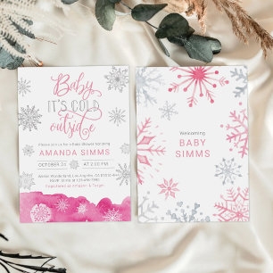 Inbjudan till Vinter Baby Shower Det är Kallet uta