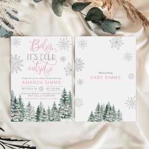 Inbjudan till Vinter Baby Shower Det är Kallet uta