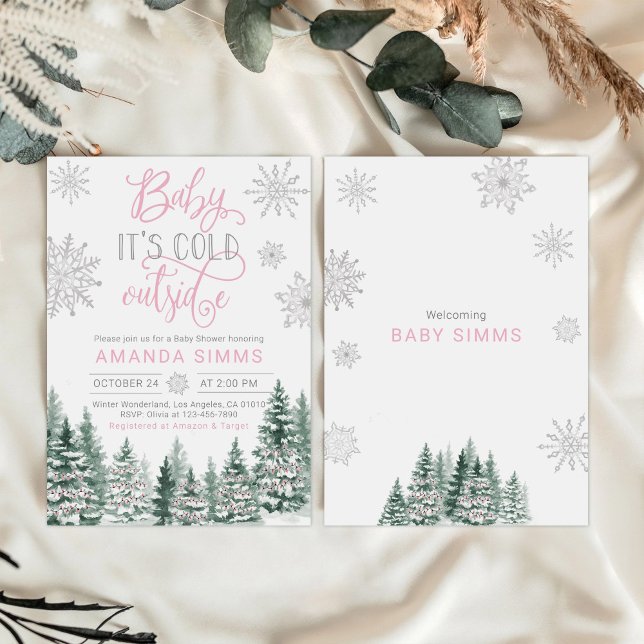 Inbjudan till Vinter Baby Shower Det är Kallet uta (Skapare uppladdad)