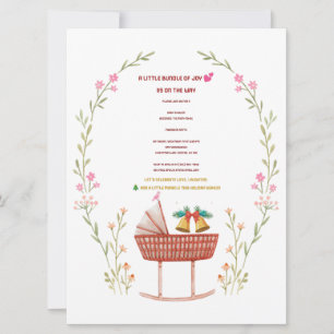 Inbjudan till Vinter Baby Shower - ett litet paket