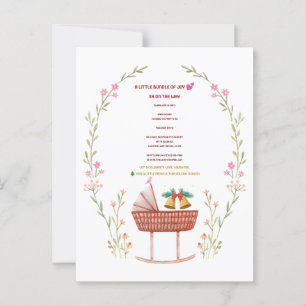 Inbjudan till Vinter Baby Shower - ett litet paket