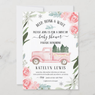 Inbjudan till Vinter Baby Shower med Lastbil