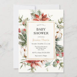 Inbjudan till Vinter Greenery Baby Shower
