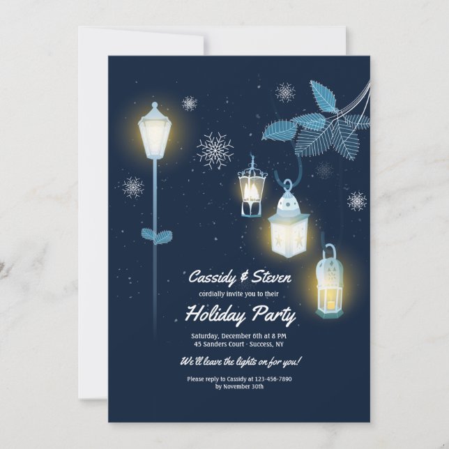 Inbjudan till vinter-Lanters (Framsida)