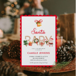 Inbjudan till Vinter Santa Baby Shower