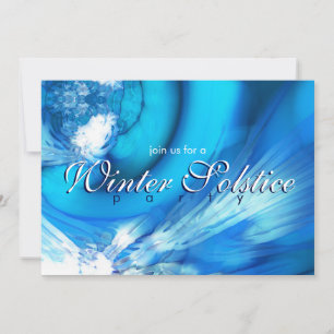Inbjudan till Vinter Solstice Blue Abstrakt