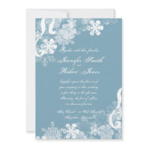 Inbjudan till vinterblått och vitt snöflammat bröl