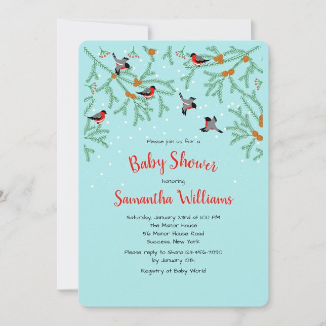 Inbjudan till Vinterfåglarna (Framsida)