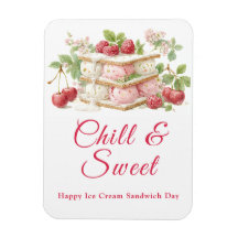 Inbjudan till vinterfärg för iskrämssandwich Day