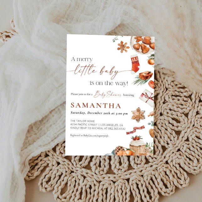 Inbjudan till Vinterjul-babyskor (Skapare uppladdad)