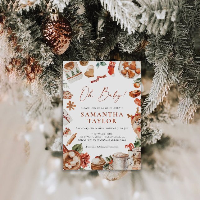 Inbjudan till Vinterjul-babyskor (Skapare uppladdad)