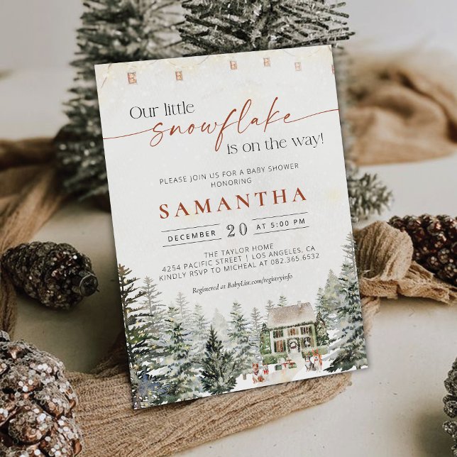 Inbjudan till Vinterjul-babyskor (Skapare uppladdad)