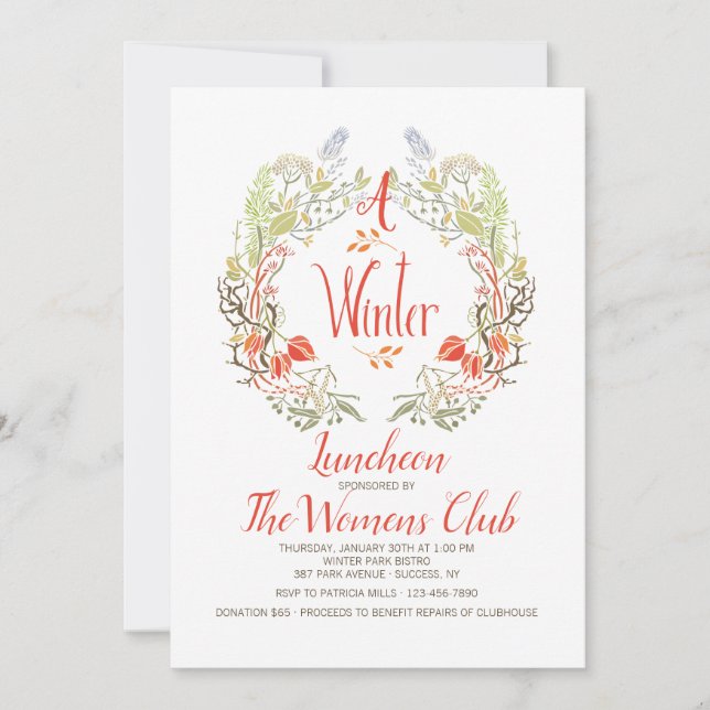 Inbjudan till vinterkrans (Framsida)