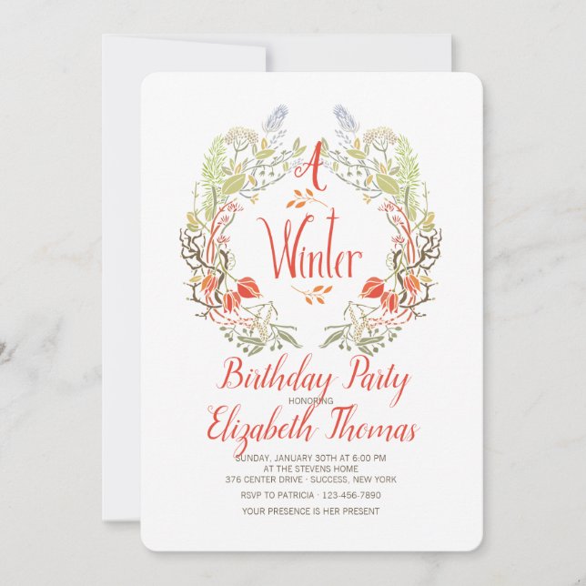 Inbjudan till vinterkrans (Framsida)