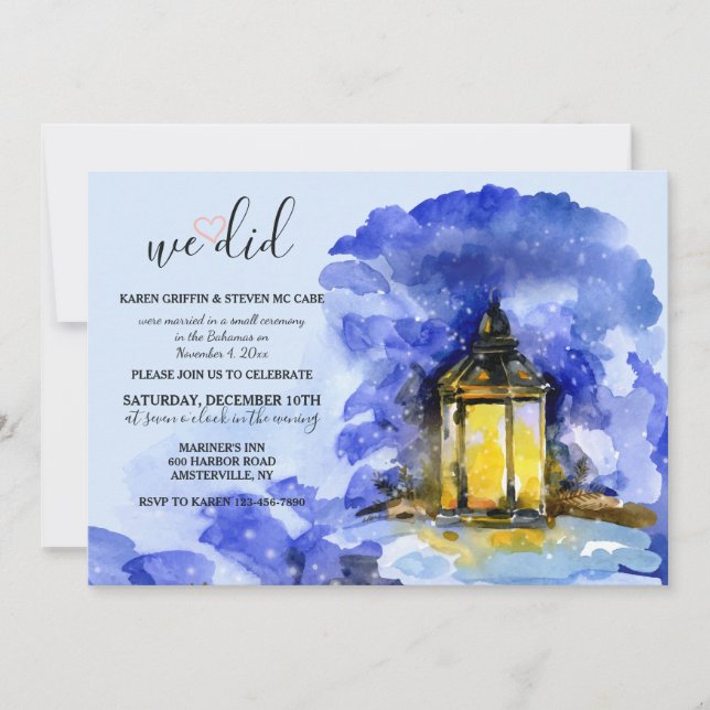 Inbjudan till Vinterl lanternor (Framsida)