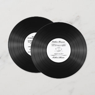 inbjudan till vinylpostbröllop